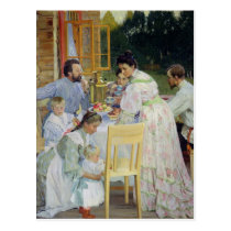 Auf der Terrasse 1906 postkarten