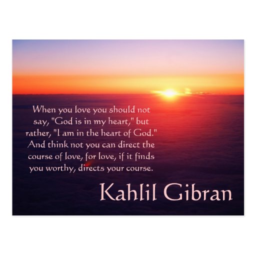Auf Liebe der Prophet durch Kahlil Gibran Postkarten Zazzle