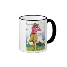 Aufenthalt-junges spielendes Golf in Deutschland Kaffeetasse