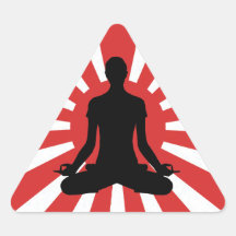 Aufgehende Sonne-Yoga 4 Meditation Pyramideaufkleb