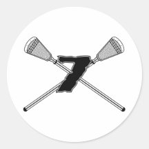 Aufkleber der Lacrosse-Zahl-07