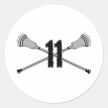 Aufkleber der Lacrosse-Zahl-11