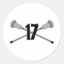Aufkleber der Lacrosse-Zahl-17