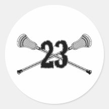 Aufkleber der Lacrosse-Zahl-23