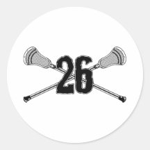 Aufkleber der Lacrosse-Zahl-26