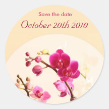 Aufkleber der Orchidee Save the Date