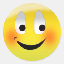 Aufkleber "des errötenden smiley"