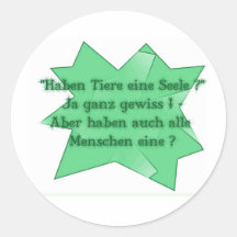 Aufkleber "Haben Tiere eine Seele? "