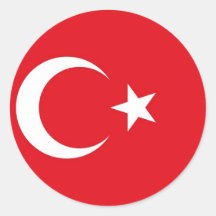 Aufkleber mit Flagge von der Türkei