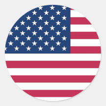Aufkleber mit Flagge von USA