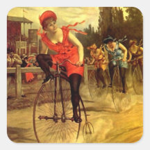 Aufkleber-modernes radfahrendes laufendes Vintages
