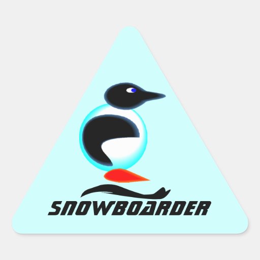 AUFKLEBER NeonPinguin-Vogel Snowboardeinklebebuch