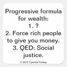 Aufkleber: Progressive Formel für Reichtum