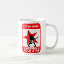 Aufmerksamkeit! auftauchender Rockstar! Teetassen