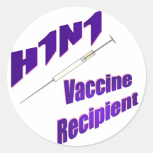 Aufnahmefähiger Impfaufkleber H1N1