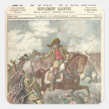 Aufruhr des Letzten der Indianer Quadrataufkleber
