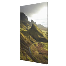 Aufsteigende Straße das Quiraing, Insel von Skye, Galerie Falt Leinwand