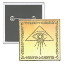 Auge von Providence Goldtone Anstecknadelbutton