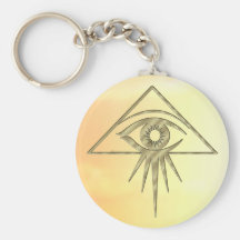 Auge von Providence Goldtone Schlüsselbänder