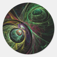 Auge, zum des abstrakte Kunst-runden Aufklebers zu