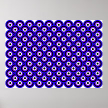 Augen-blaues violettes weißes Schwarzes der OPkuns Posterdrucke