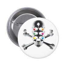 Augen des Schädel-6 (negativ) Buttons