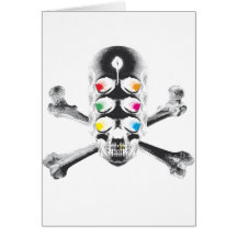 Augen des Schädel-6 (negativ) Karten