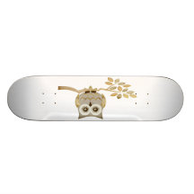 Augenen-Eule im Baum-Skateboard Personalisierte Skateboards
