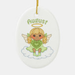 August Birthstone Engels-Blondine Weihnachtsornament