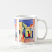 August Macke - Ansicht in einen Weg Tee Tasse