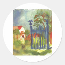 August Macke - GartentorGartentor 1914 Runde Aufkleber