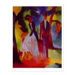 August Macke - Leute morgens blauen sehen 1913 @ b Postkarten
