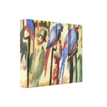 August Macke - mit den Papageien I Leinwand Druck
