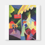 August Macke - Modefenster Watercolor 1913 Kühlschrankmagnet