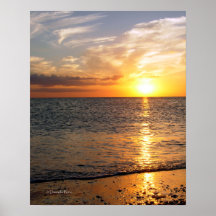 August-Sonnenuntergang-Plakat