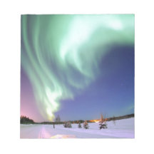 Aurora Borealis oder Nordlichter, Alaska Schmierblock