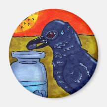 Ausdauer-Krähe Kühlschrankmagnet