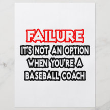 Ausfall… nicht ein Wahl-… Baseballtrainer Vollfarbige Flyer