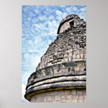 Ausführliche Ansicht von EL Caracol, Chichen Itza Plakatdruck
