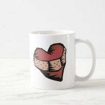 Ausgebessertes Herz Kaffee Haferl