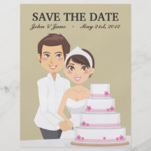 Ausschnitt-Hochzeitstorte Flyerdesign