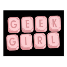 Aussenseiter-Mädchen-Rosa-Tastatur Postkarten