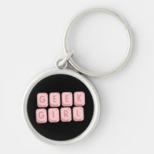 Aussenseiter-Mädchen-Rosa-Tastatur Schlüsselanhänger