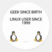 Aussenseiter seit Geburt. Linux-Benutzer seit 1999 Runder Aufkleber