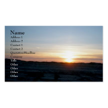 Äußere Banken NC-Sonnenuntergang-Visitenkarte