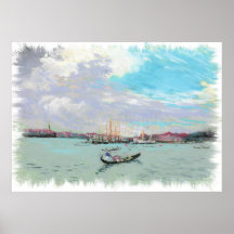Außerhalb VenedigVintagen Pastellzeichnens Posterdrucke