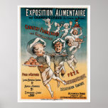 Ausstellung Alimentaire Vintage Nahrungsmittelanze Plakat