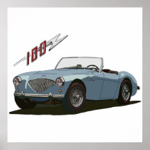Austin Healey 100 Plakatdruck