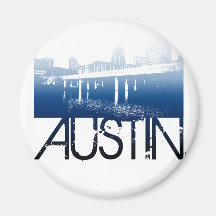Austin-Skyline-Entwurf Kühlschrankmagnete