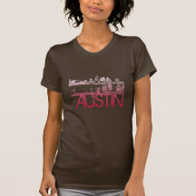 Austin-Skyline-Entwurf T-shirts